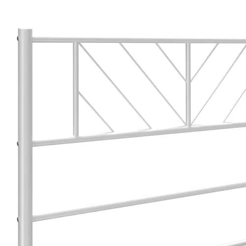 Metalni okvir za krevet s uzglavljem bijeli 90x200 cm - Bijela 90 x 200 cm s uzglavljem Cijena