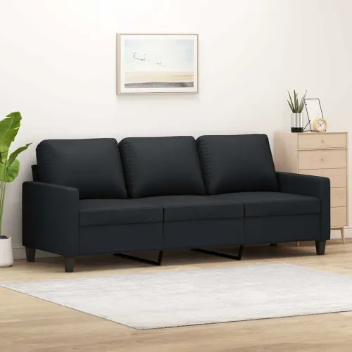 Trosjed crni 180 cm od umjetne kože - Crna 180 cm Crna 180 cm Cijena