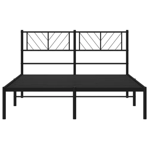 Metalni okvir za krevet s uzglavljem crni 140x200 cm - Crna 140 x 200 cm s uzglavljem Cijena