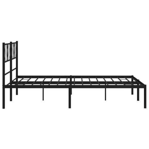 Metalni okvir za krevet s uzglavljem crni 140x200 cm - Crna 140 x 200 cm s uzglavljem Cijena