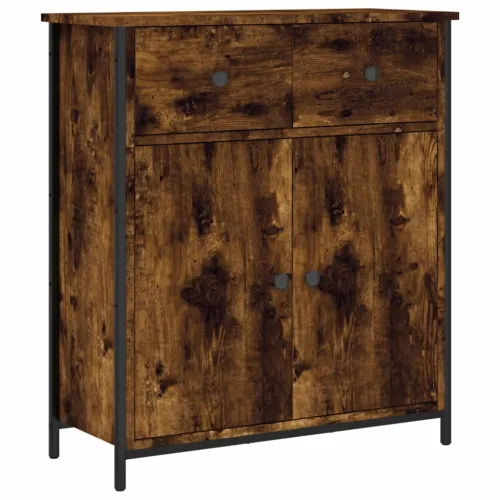 Komoda boja dimljenog hrasta 70 x 30 x 80 cm konstruirano drvo - Dimljeni hrast Cijena