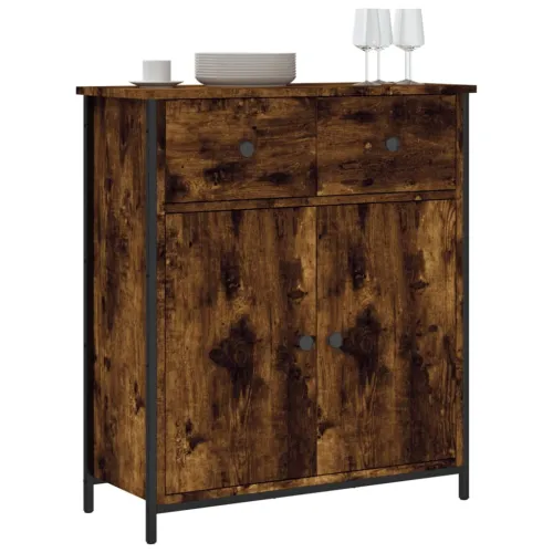 Komoda boja dimljenog hrasta 70 x 30 x 80 cm konstruirano drvo - Dimljeni hrast Cijena
