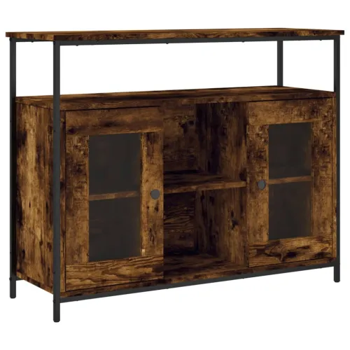 Komoda boja dimljenog hrasta 100x35x80 cm konstruirano drvo - Dimljeni hrast 1 Dimljeni hrast Cijena