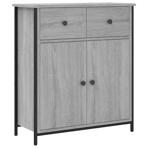 Komoda boja hrasta sonome 70 x 30 x 80 cm od konstruiranog drva - Sivi hrast sonoma Cijena