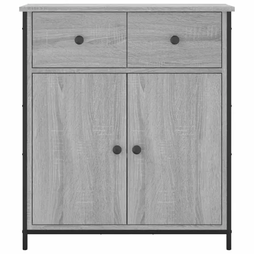 Komoda boja hrasta sonome 70 x 30 x 80 cm od konstruiranog drva - Sivi hrast sonoma Cijena