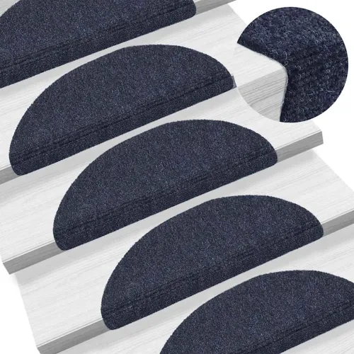 Prostirke za stepenice samoljepljive 15 kom 56x17x3 cm plave poluokrugle - Plava 56 x 17 x 3 cm 15 Cijena