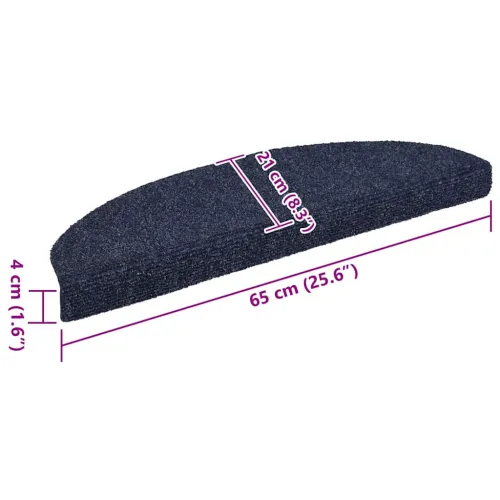 Prostirke za stepenice, samoljepljive, 15 kom, 65x21x4 cm, plave, poluokrugle, velike - Plava 65 x 21 x 4 cm 15 Cijena
