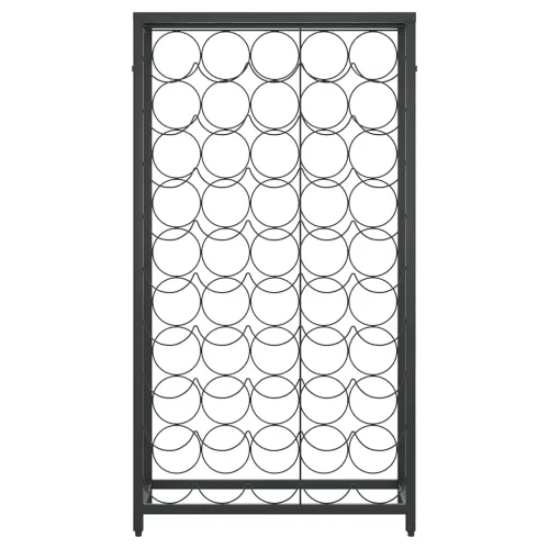 Stalak za vino za 45 boca crni 54 x 18 x 100 cm kovano željezo - 54 x 18 x 100 cm Cijena