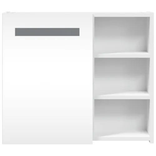 Kupaonski ormarić s ogledalom i LED svjetlom bijeli 60x13x52 cm - Bijela 60 x 13 x 52 cm Cijena
