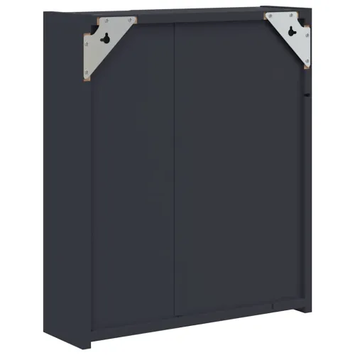Kupaonski ormarić s ogledalom i LED svjetlom sivi 45x13x52 cm - Siva 45 x 13 x 52 cm Cijena