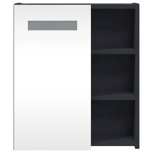 Kupaonski ormarić s ogledalom i LED svjetlom sivi 45x13x52 cm - Siva 45 x 13 x 52 cm Cijena