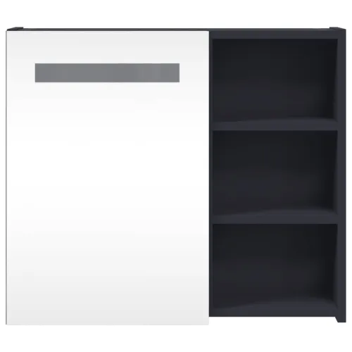 Kupaonski ormarić s ogledalom i LED svjetlom sivi 60x13x52 cm - Siva 60 x 13 x 52 cm Cijena