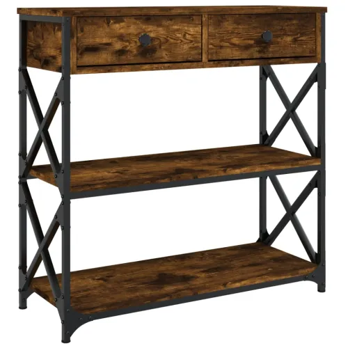 Konzolni stol boja hrasta 75 x 28 x 75 cm konstruirano drvo - Dimljeni hrast 75 cm Cijena
