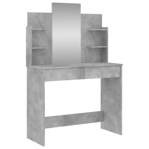 Toaletni stolić s ogledalom siva boja betona 96 x 39 x 142 cm - Beton siva 1 Beton siva Cijena