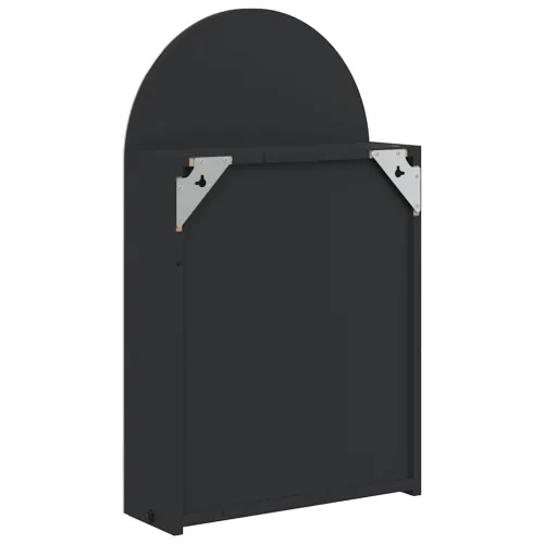 Kupaonski ormarić s ogledalom LED lučni crni 42 x 13 x 70 cm - Crna Cijena