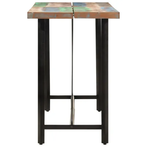 Barski stol 150 x 70 x 107 cm masivno obnovljeno drvo i željezo - Šareni 150 x 70 x 107 cm Cijena