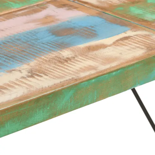 Barski stol 150 x 70 x 107 cm masivno obnovljeno drvo i željezo - Šareni 150 x 70 x 107 cm Cijena