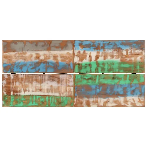 Barski stol 150 x 70 x 107 cm masivno obnovljeno drvo i željezo - Šareni 150 x 70 x 107 cm Cijena