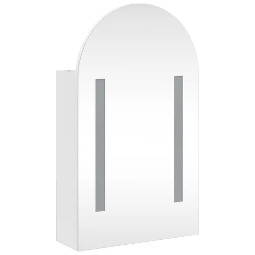 Kupaonski ormarić s ogledalom LED lučni bijeli 42 x 13 x 70 cm - Bijela Cijena