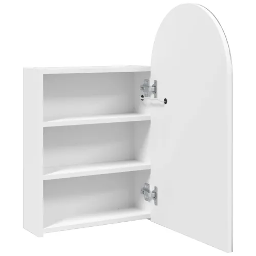 Kupaonski ormarić s ogledalom LED lučni bijeli 42 x 13 x 70 cm - Bijela Cijena