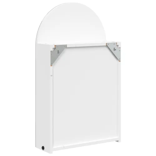 Kupaonski ormarić s ogledalom LED lučni bijeli 42 x 13 x 70 cm - Bijela Cijena