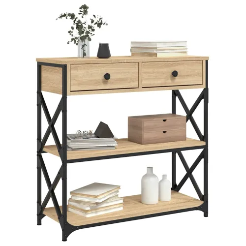 Konzolni stol boja hrasta sonome 75x28x75 cm konstruirano drvo - Sonoma hrast 75 cm Cijena