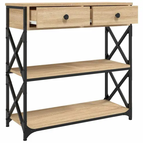 Konzolni stol boja hrasta sonome 75x28x75 cm konstruirano drvo - Sonoma hrast 75 cm Cijena