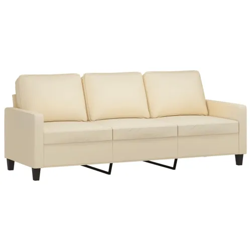 Trosjed s tabureom krem 180 cm od tkanine - Krema Cijena