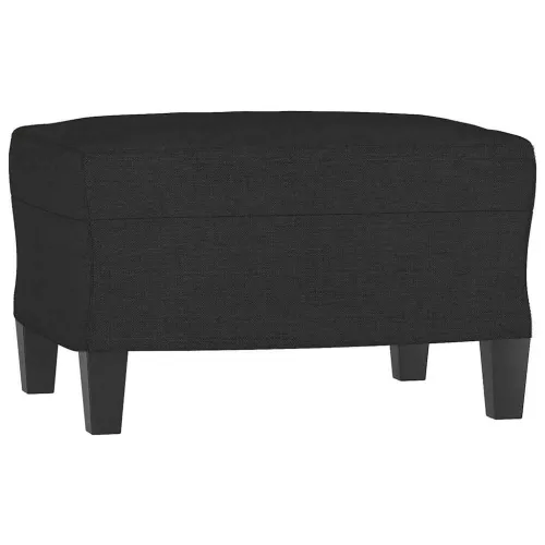 Trosjed s tabureom crni 180 cm od tkanine - Crna Cijena