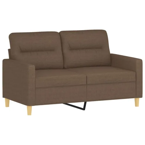 3-dijelni set sofa s jastucima smeđi od tkanine - Smeđa s jastučićima Cijena
