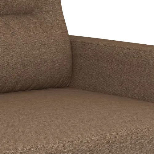 3-dijelni set sofa s jastucima smeđi od tkanine - Smeđa s jastučićima Cijena