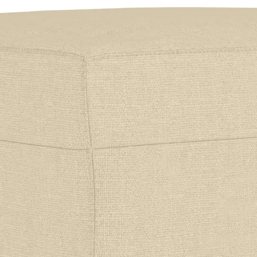 4-dijelni set sofa s jastucima krem od tkanine - Krema s jastucima i tabureom Cijena