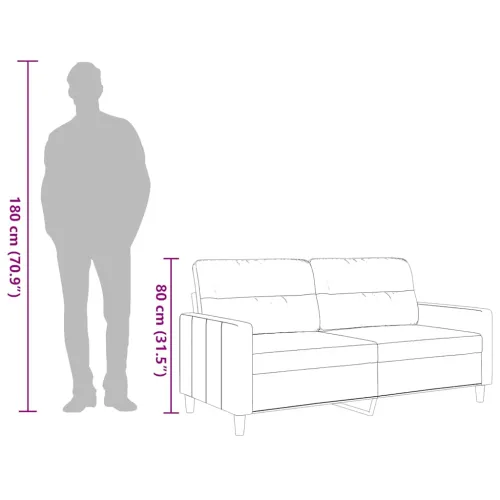 Dvosjed od tkanine crni 140 cm - Crna 140 cm Cijena