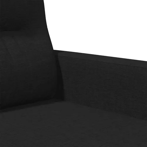 Dvosjed od tkanine crni 140 cm - Crna 140 cm Cijena