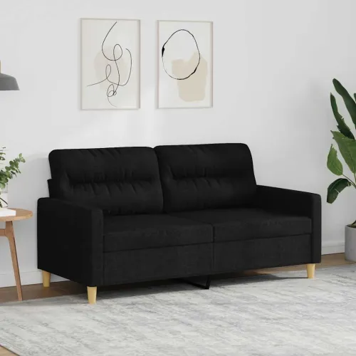 Dvosjed od tkanine crni 140 cm - Crna 140 cm Cijena