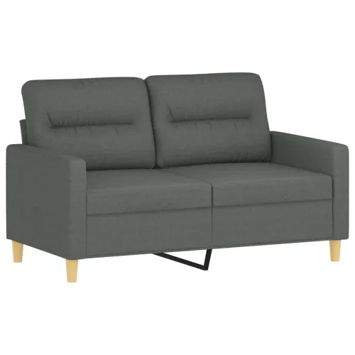 3-dijelni set sofa s jastucima tamnosivi od tkanine - Tamno siva s jastučićima Cijena