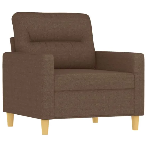 4-dijelni set sofa s jastucima smeđi od tkanine - Smeđa s jastucima i tabureom Cijena