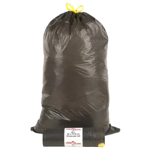 Vreće za smeće s vezicama 250 kom crne 60 L - 60 l s vezicama Cijena
