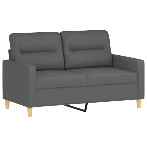 4-dijelni set sofa s jastucima tamnosivi od tkanine - Tamno siva s jastučićima i tabureom Cijena