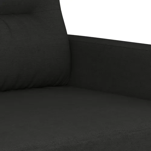 4-dijelni set sofa s jastucima crni od tkanine - Crna s jastucima i tabureom Cijena