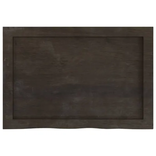 Stolna ploča tamnosmeđa 60x40x(2-4) cm obrađena masivna hrast - Tamno smeđa 60 x 40 x 4 cm Cijena