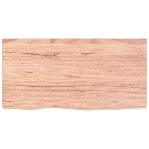 Stolna ploča svjetlosmeđa 80x40x(2-6) cm tretirana hrastovina - Svjetlosmeđa 80 x 40 x 6 cm Cijena