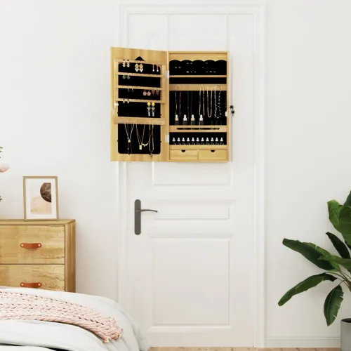 Zidni ormarić za nakit s ogledalom 37,5 x 10 x 67 cm - Smeđa 37.5 x 10 x 76 cm 1 Cijena