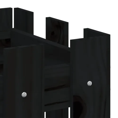 Vrtna sadilica s izgledom ograde crna 60x30x30 cm od borovine - Crna boja bora 60 x 30 x 30 cm Cijena