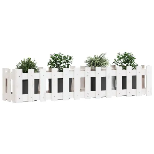 Povišena gredica - Vrtna gredica bijela 150 x 30 x 30 cm masivna borovina - Bijela boja bora 150 x 30 x 30 cm Cijena