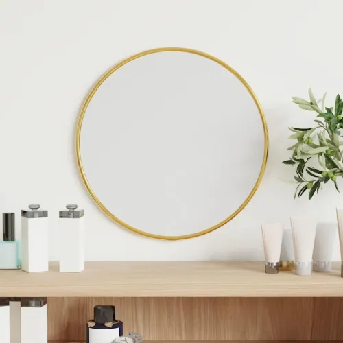 Zidno ogledalo zlatno Ø 30 cm okruglo - Zlatno Ø 30 cm 1 Zlatno Cijena