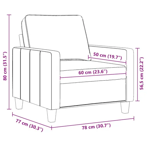 Fotelja Svjetložuta 60 cm od tkanine - Svjetložuta 60 cm Cijena