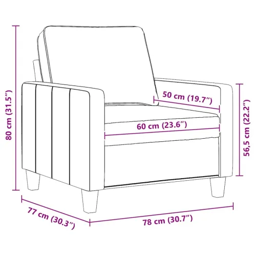 Fotelja smeđesiva 60 cm od tkanine - Sivo-smeđa 60 cm Cijena