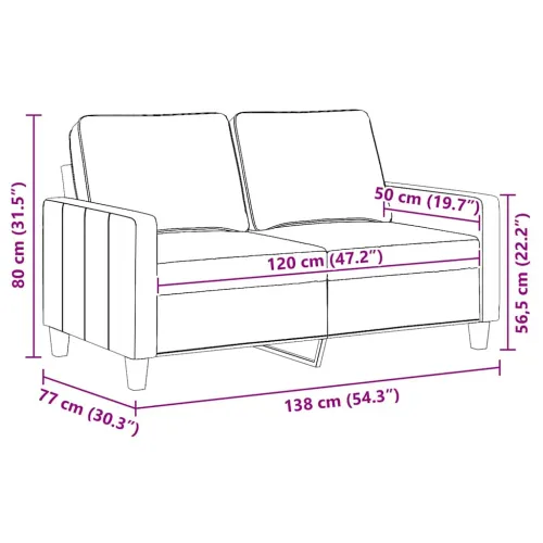 Dvosjed od tkanine svjetlosivi 120 cm - Svjetlosiva 120 cm Cijena