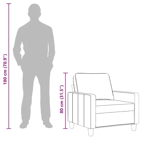 Fotelja svjetlosiva 60 cm od tkanine - Svjetlosiva 60 cm Cijena